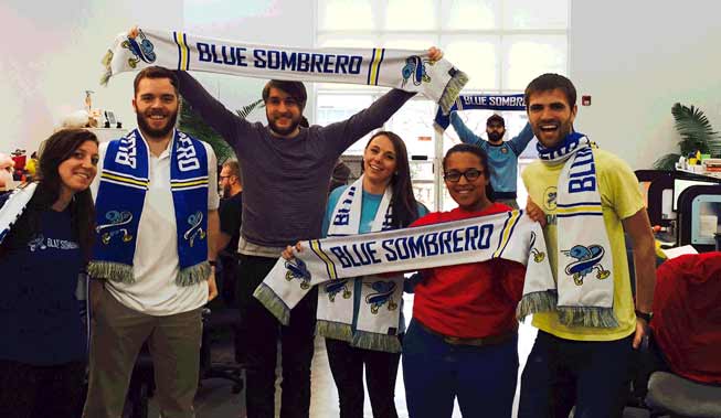 blue sombrero promotion event scarves