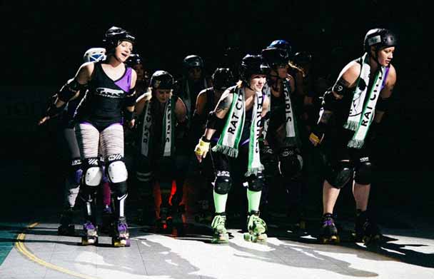 rat city roller derby girls scarves